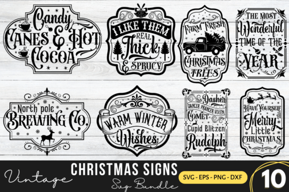 Download Farmhouse Christmas Signs SVG Bundle - Farmhouse christmas Collection