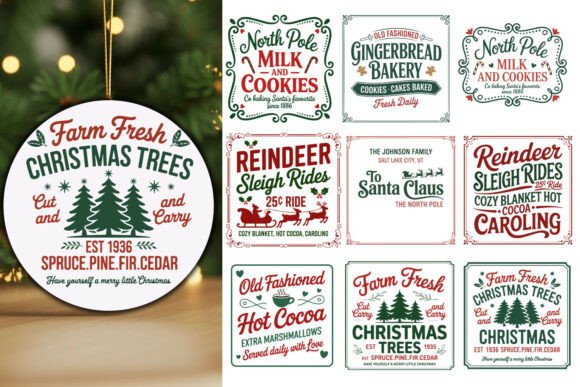 Download * Farmhouse Christmas Sign Bundle * - Farmhouse christmas Collection
