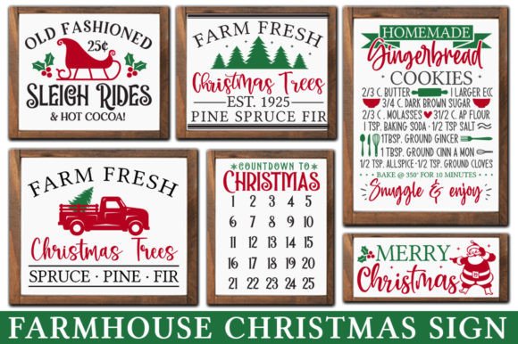 Download Farmhouse Christmas Sign SVG Bundle - Farmhouse christmas Collection