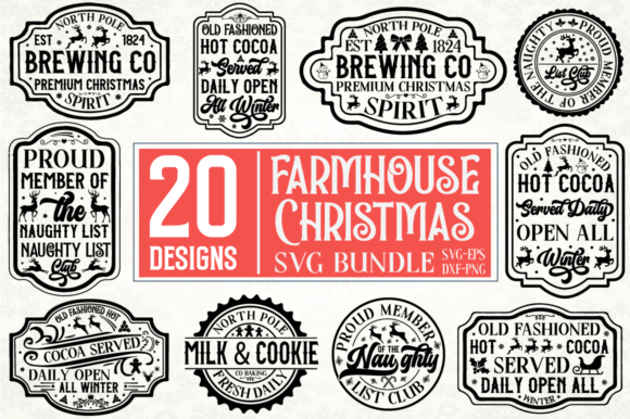 Download Farmhouse Christmas Sign Svg Bundle - Farmhouse christmas Collection