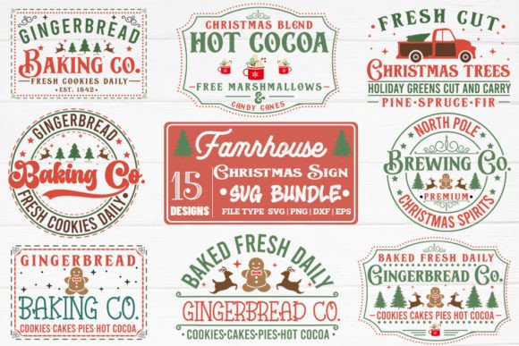 Download Farmhouse Christmas Sign Svg Bundle - Farmhouse christmas Collection