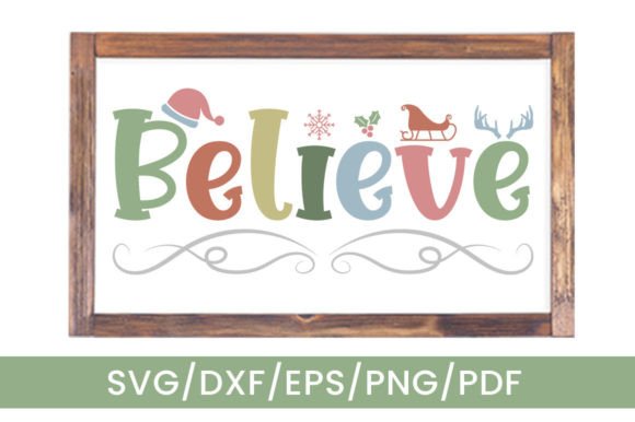 Download Believe Farmhouse Christmas Sign SVG - Farmhouse christmas Collection